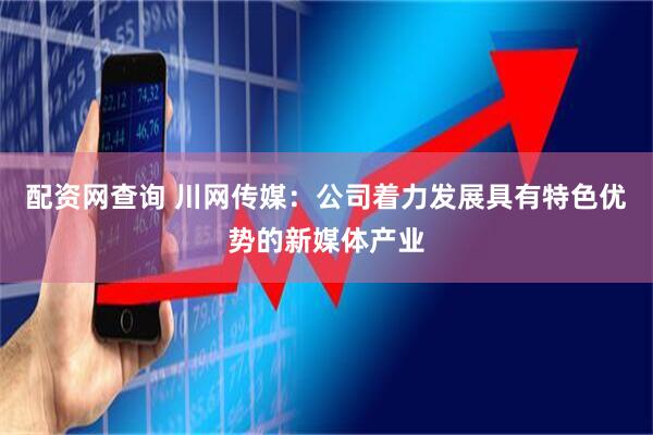 配资网查询 川网传媒：公司着力发展具有特色优势的新媒体产业